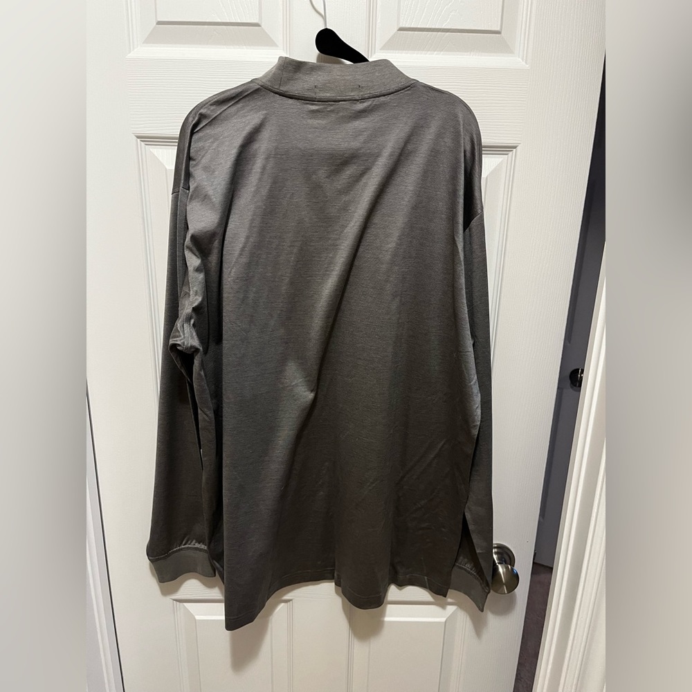 Bugatchi Uomo Silver Long sleeved Mock Neck Men’s Shirt - Picture 10 of 12